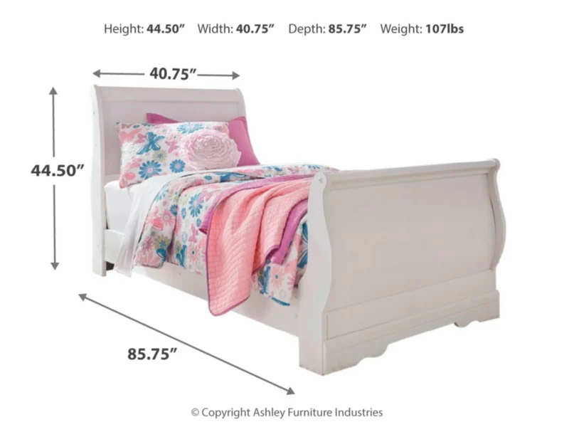 Anarasia Twin Sleigh Bed - Image 4
