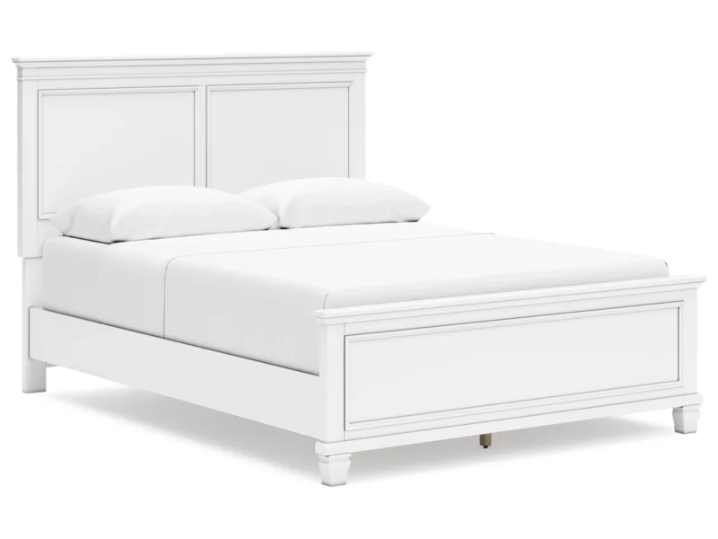 Fortman Queen Panel Bed with Mirrored Dresser - Image 3