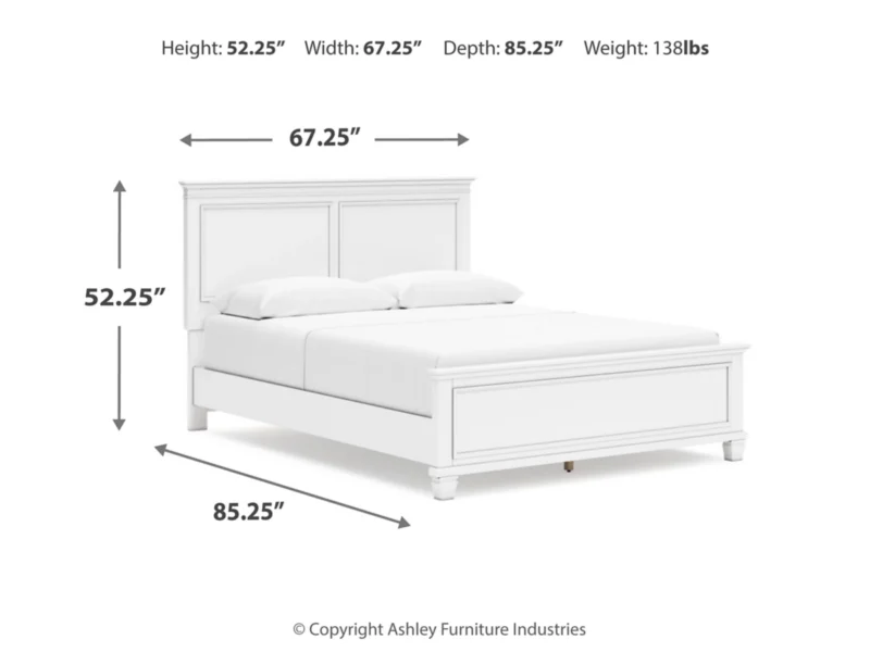 Fortman Queen Panel Bed with Mirrored Dresser - Image 5