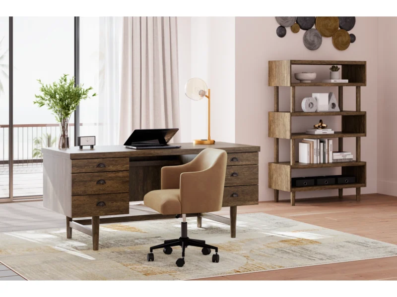 Austanny Home Office Desk with Chair and Storage